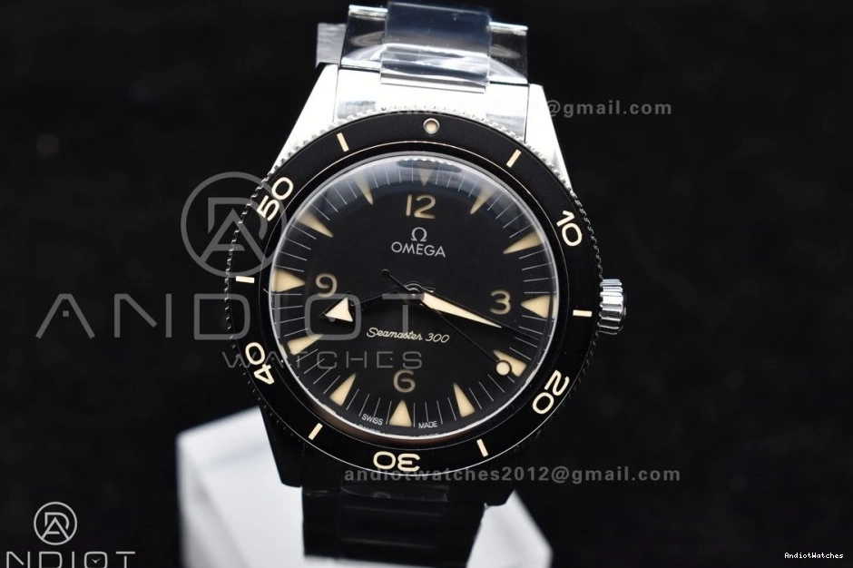 300 Bracelet 1060 Heritage 1:1 Super Tailored on Seamaster SS Edition Black Best Dial VSF Clone A8912 0518